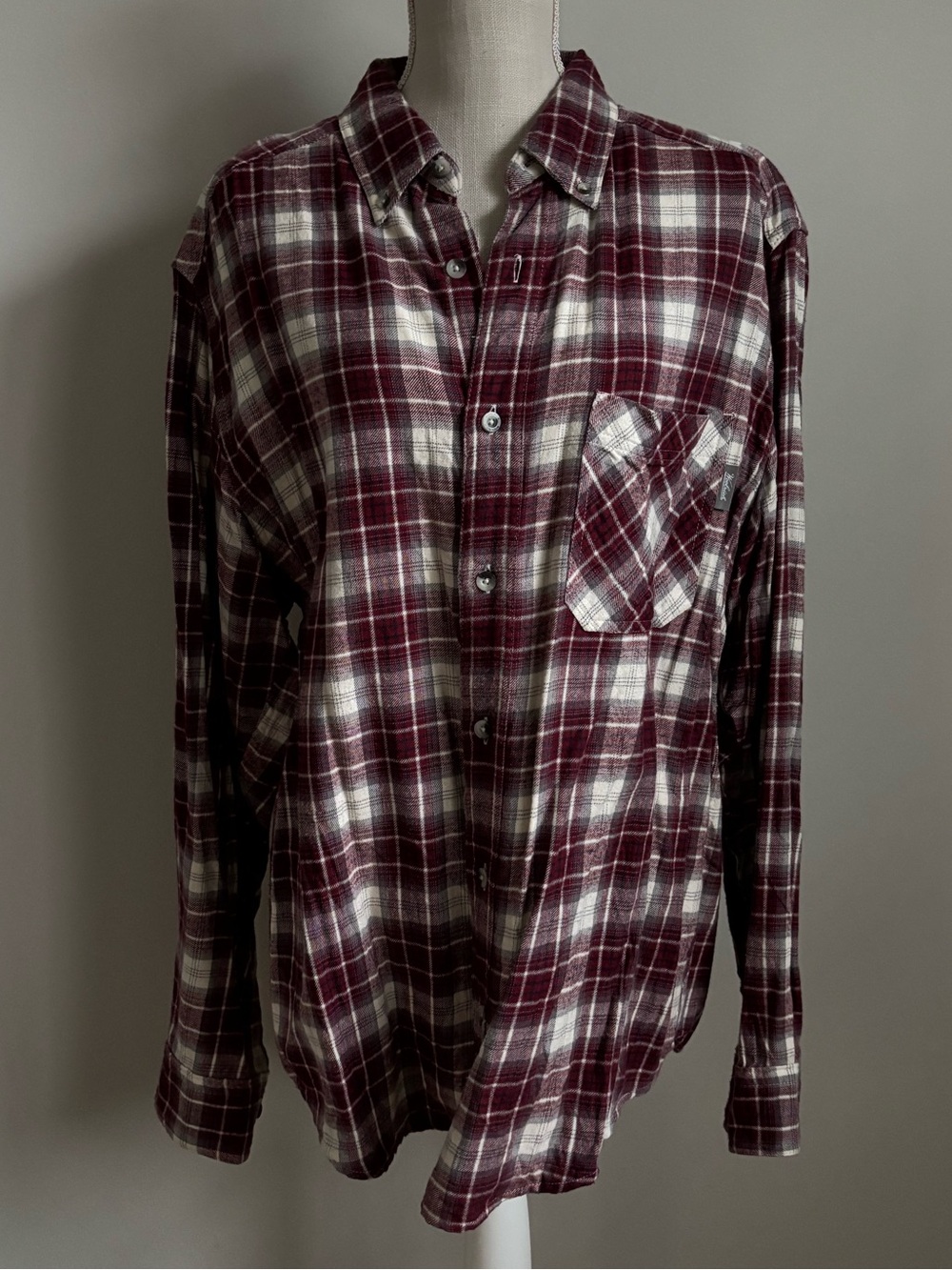 Woolrich Burgundy Plaid Button-Up Shirt